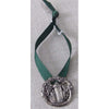 Silver Lighthouse Ornament--Green Ribbon