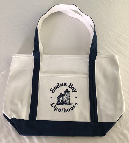 Canvas tote bag with zipper