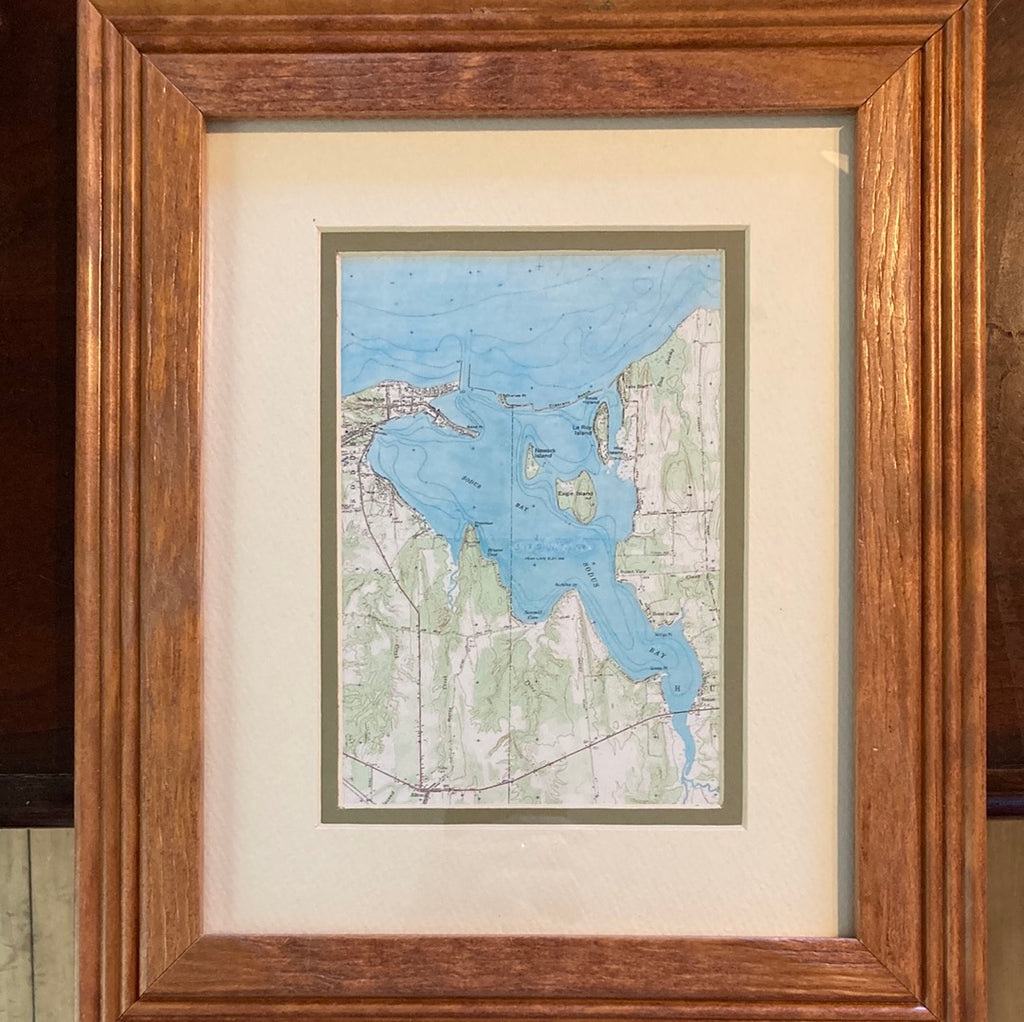 Framed medium chart of Sodus Bay